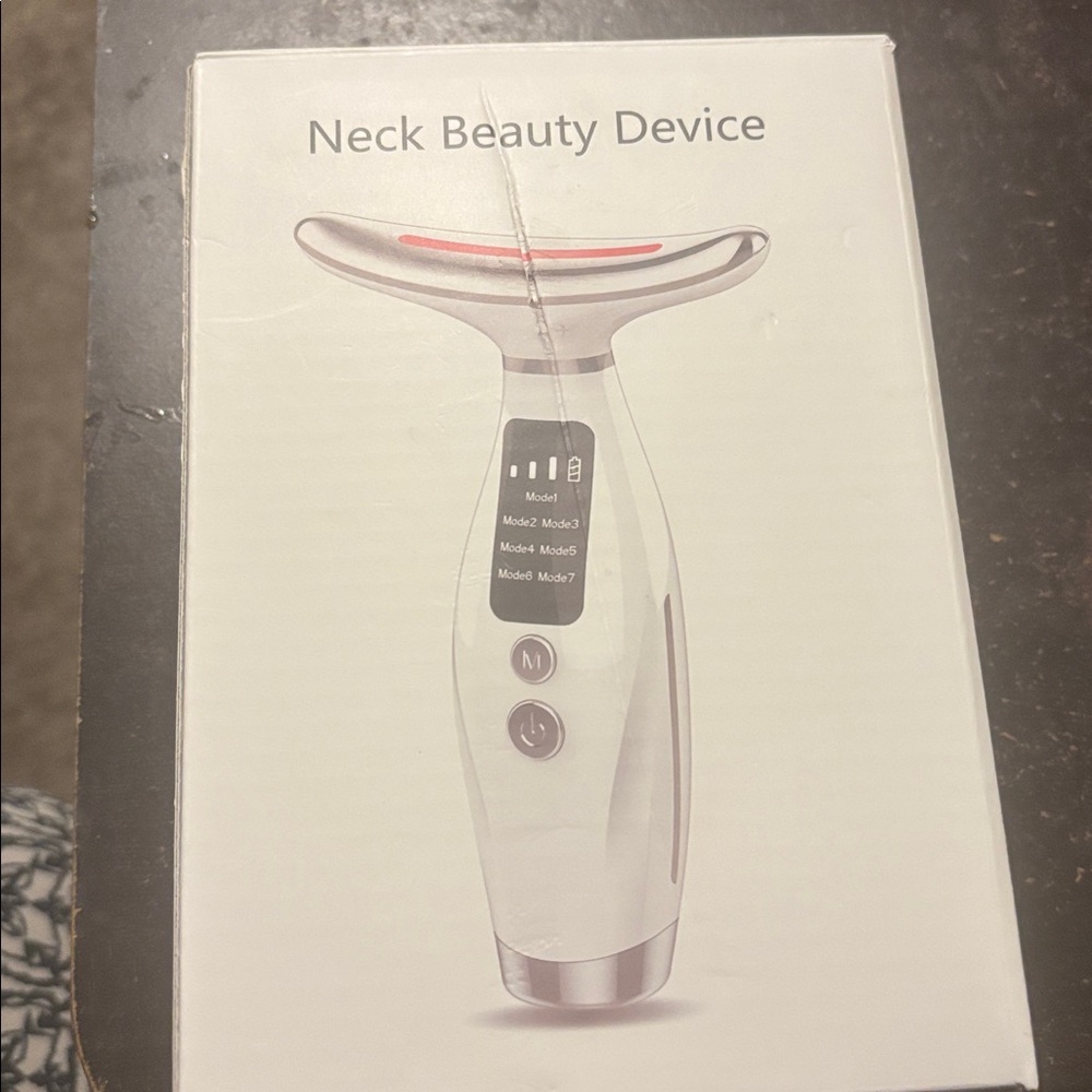 White Neck Beauty Device with LED Display